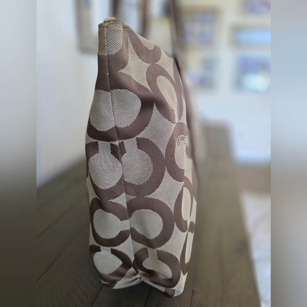 Coach Y2K Poppy Op Art Glam Tote In Metallic Bronze - Picture 7 of 16